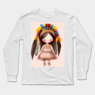 feather girl Long Sleeve T-Shirt